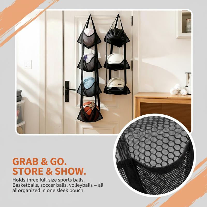 Wall Mounted Basketball Storag - Sports Equipment Bag ulasan dan harga