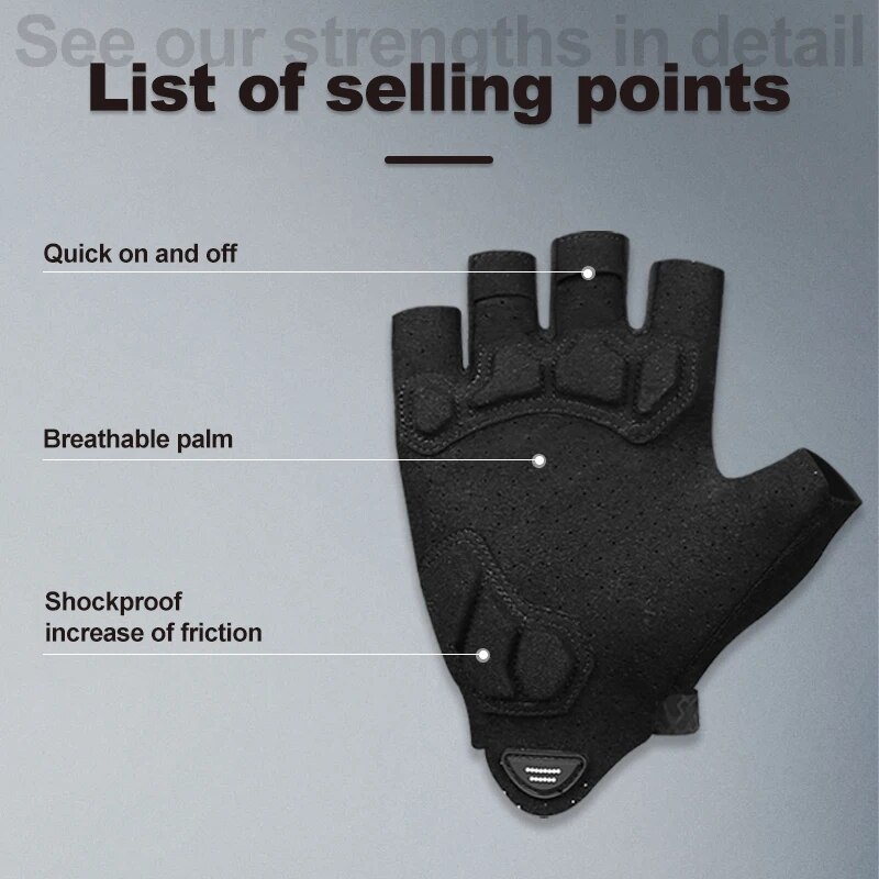 X-TIGER Cycling Gloves Half Fi - Xin Sports Equipment ulasan dan harga