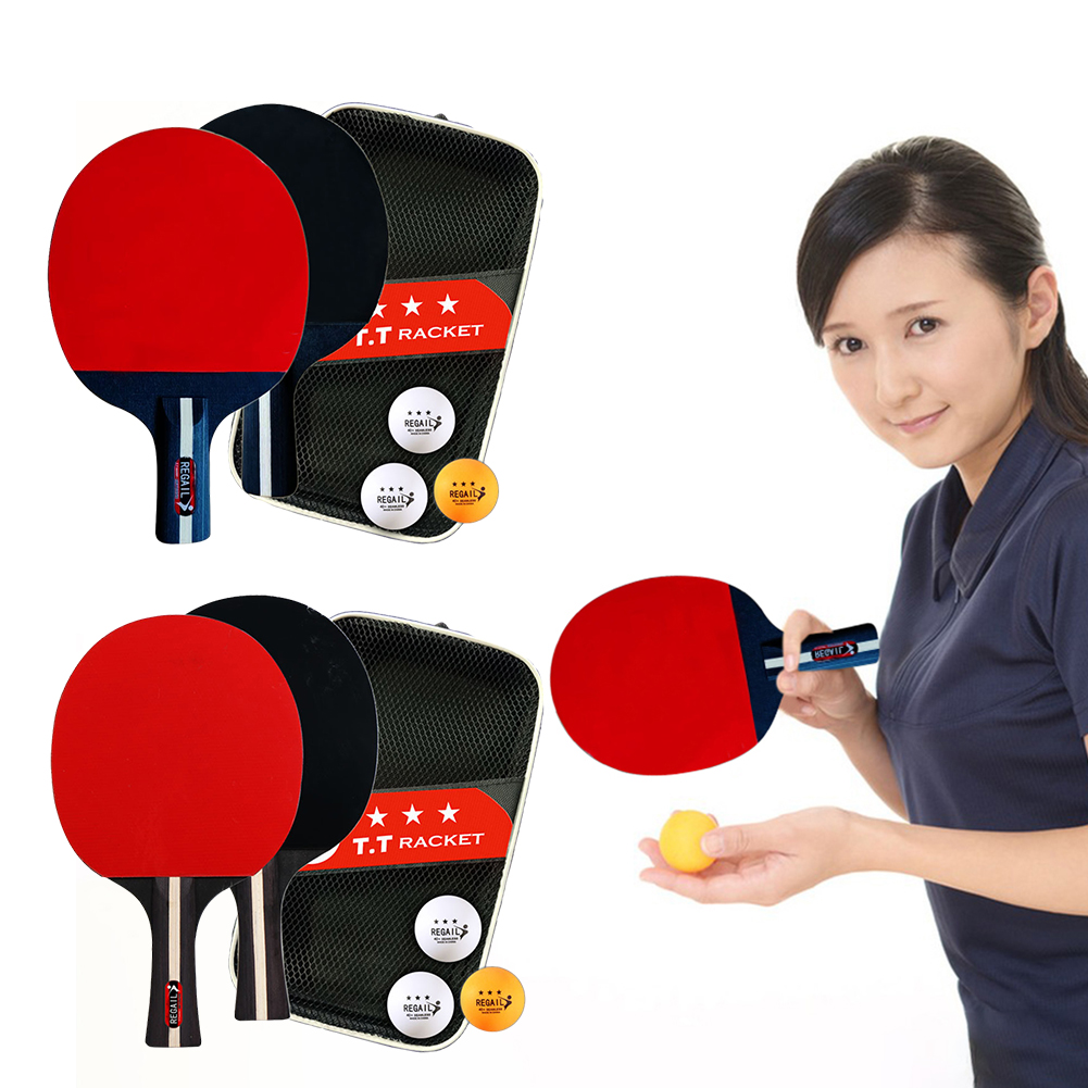 Table Tennis Racket 2 Rackets  - Ping Pong Ball Set ulasan dan harga