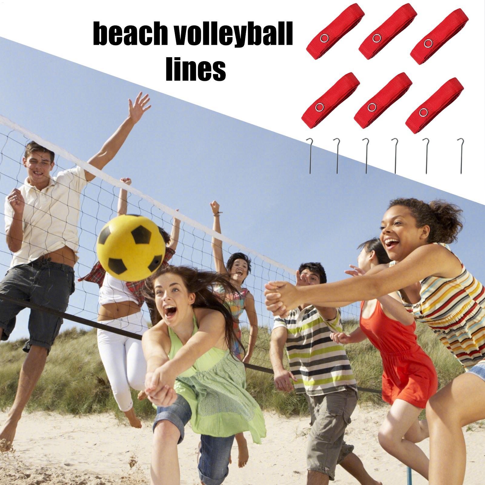 6x Beach Volleyball Lines Equi - Sports Equipment For Volleyball ulasan dan harga