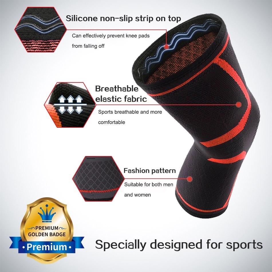 WOSWEIR-1 PC Elastic Knee Pads - Volleyball Knee Pad ulasan dan harga