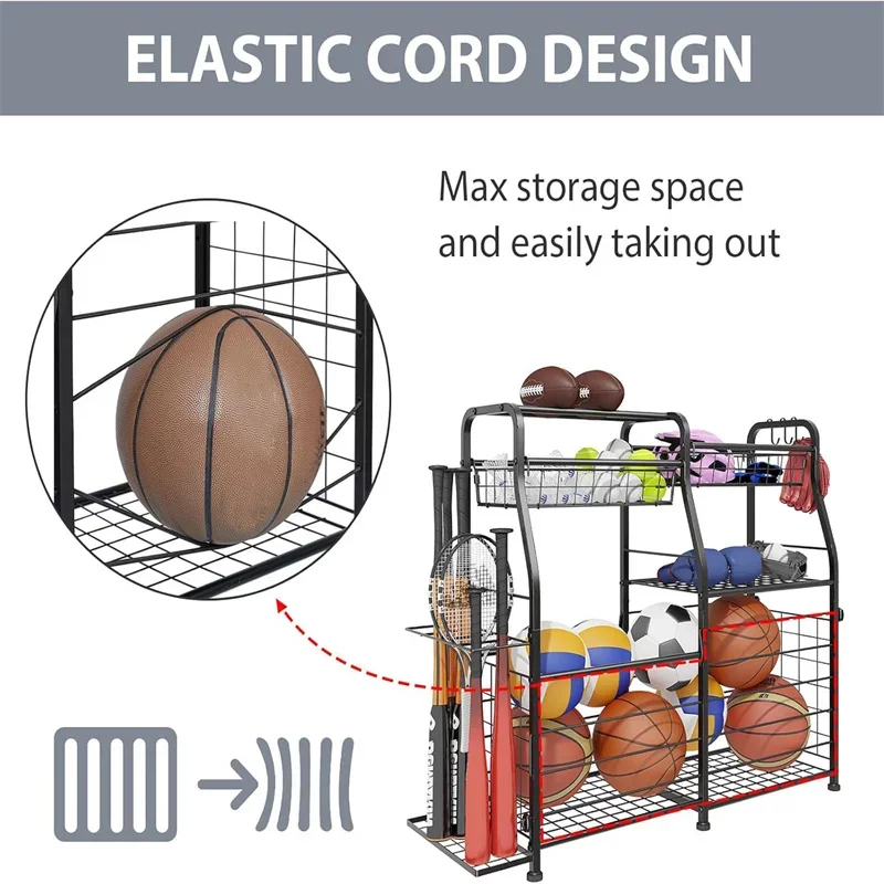 2026 Ball Storage Rack Garage  - Sports Equipment For Volleyball ulasan dan harga